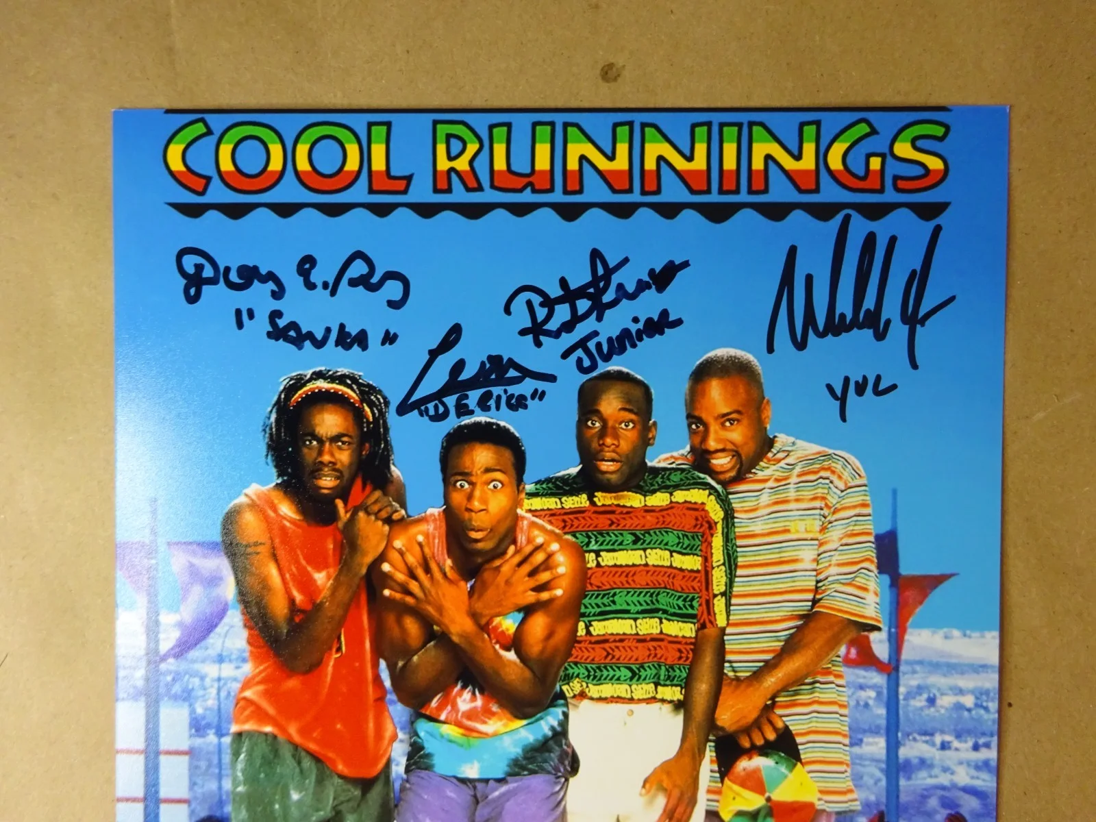 Doug E Doug, Leon, Rawlie D Lewis, Malik Yoba — Cool Runnings Autographed 8"x10" Photo Signed by 4 Beckett Witness COA, изображение 3