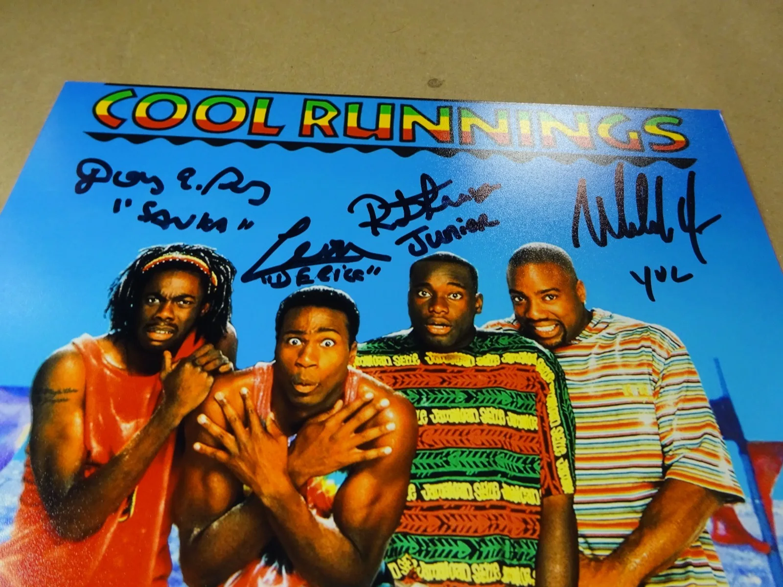 Doug E Doug, Leon, Rawlie D Lewis, Malik Yoba — Cool Runnings Autographed 8"x10" Photo Signed by 4 Beckett Witness COA, изображение 4