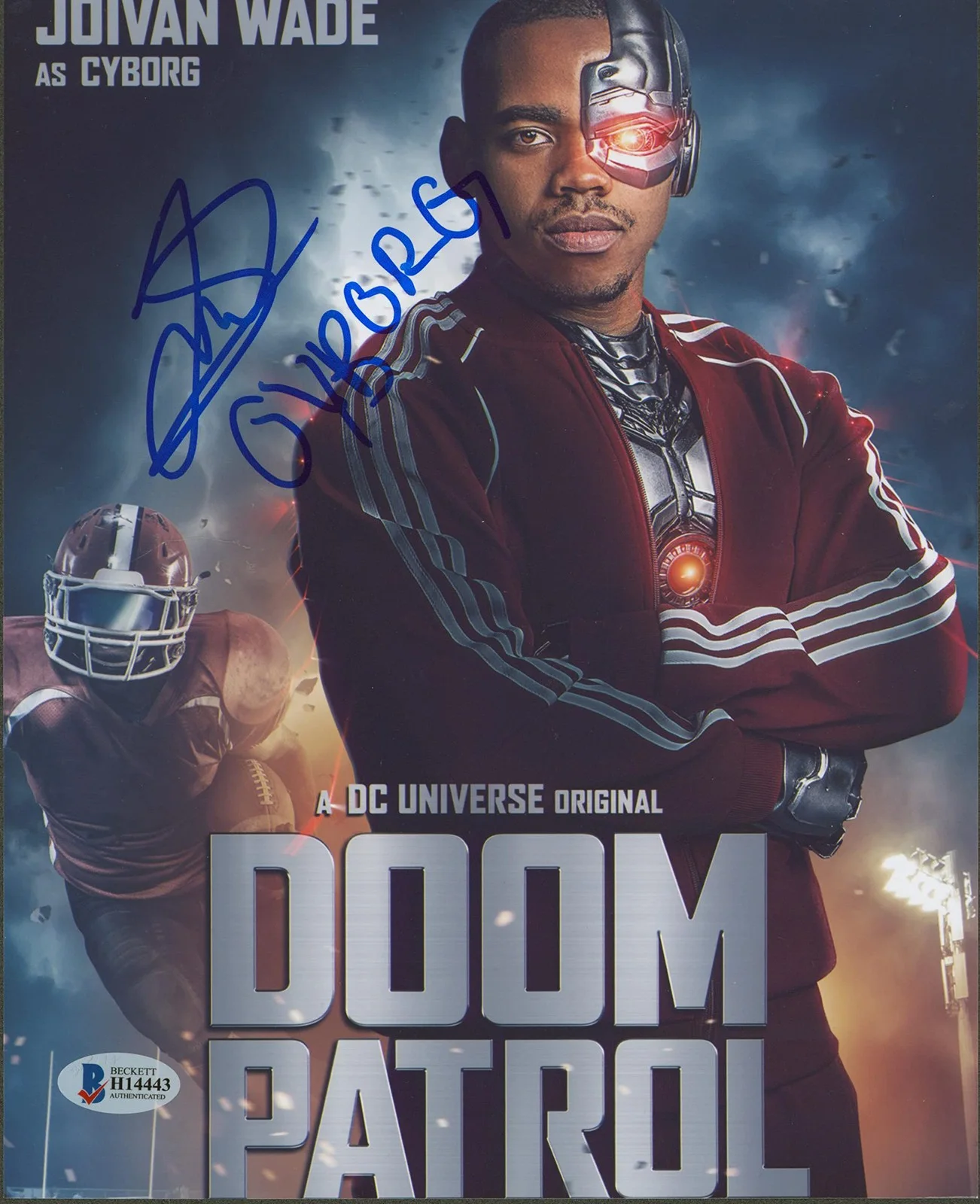 Joivan Wade — Joivan Wade Doom Patrol "Cyborg" Authentic Signed 8x10 Photo BAS #H14443, image 3
