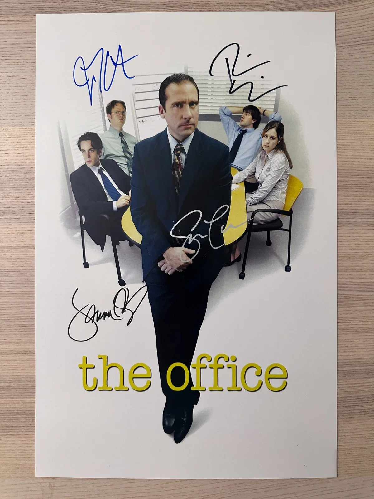 Steve Carell, John Krasinski, Rainn Wilson, Jenna Fischer — The Office Signed Movie Photo 11x17