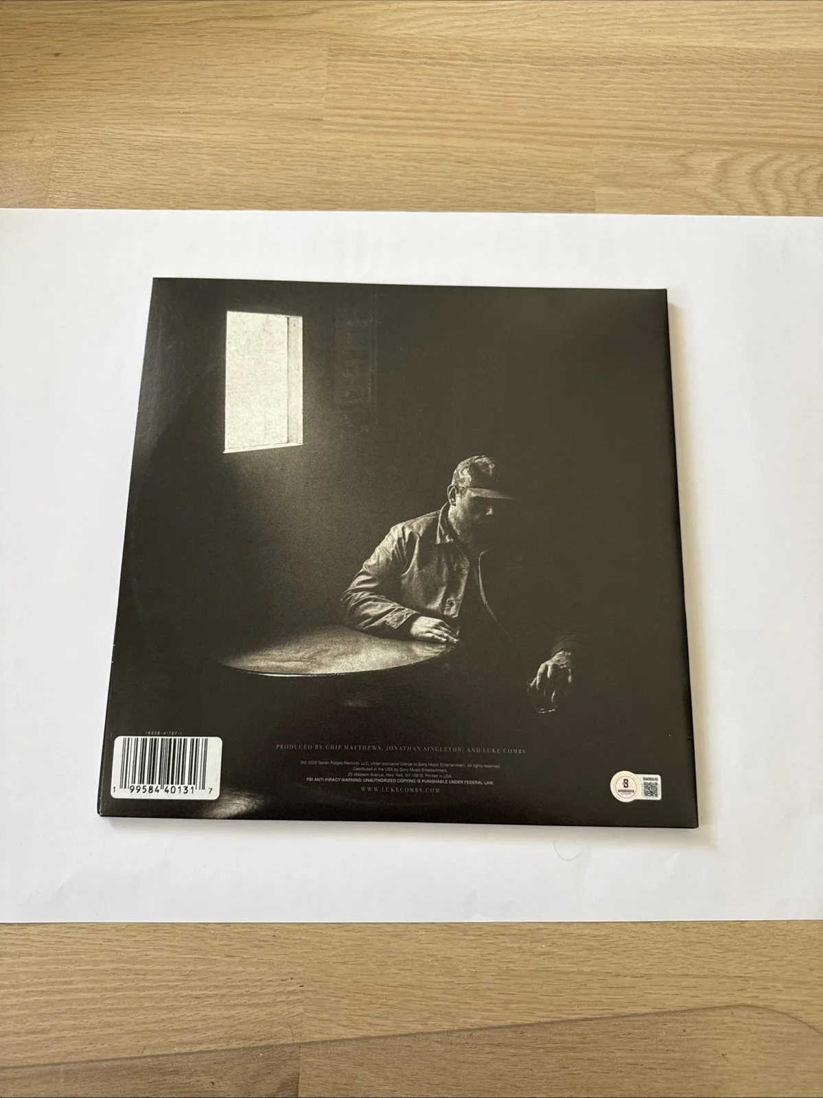 Luke Combs Signed The Way I Am Vinyl Beckett COA, image 2