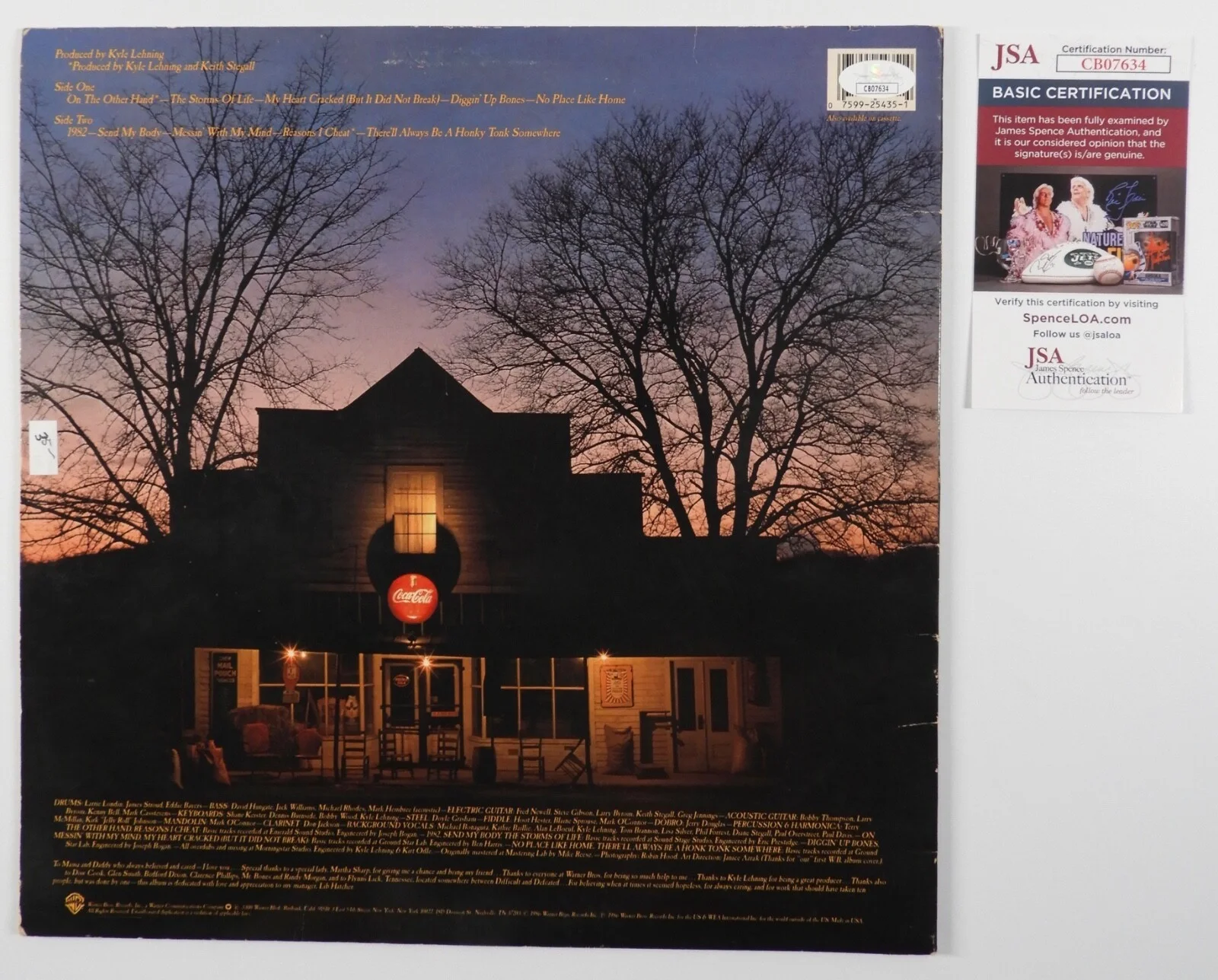 Randy Travis JSA Signed Autograph Album Record Vinyl Storms Of Life, image 2