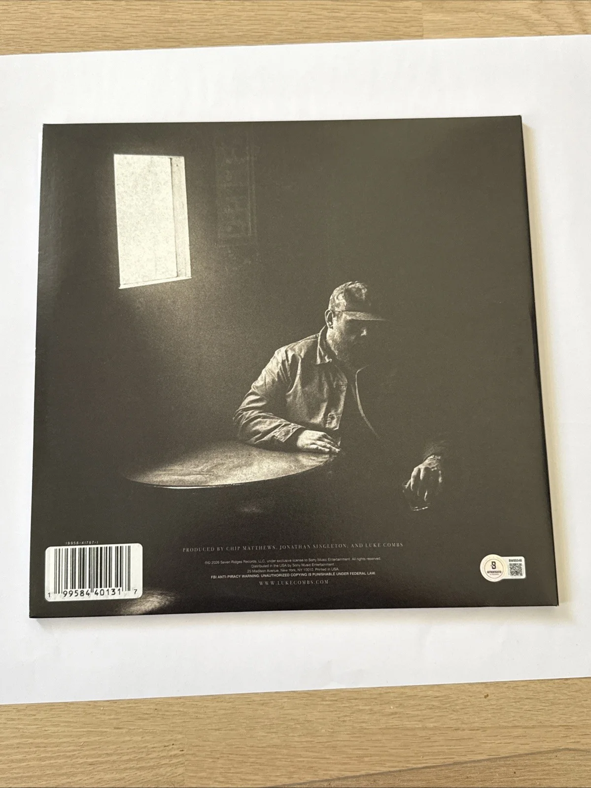 Luke Combs Signed The Way I Am Vinyl Beckett COA, image 2