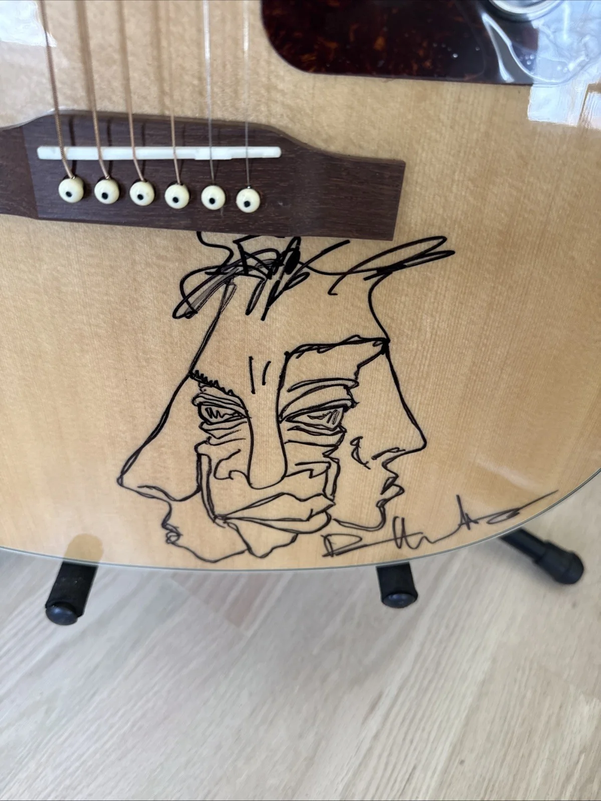 Dave Matthews DMB Signed Sketch Epiphone Guitar Beckett LOA, image 2