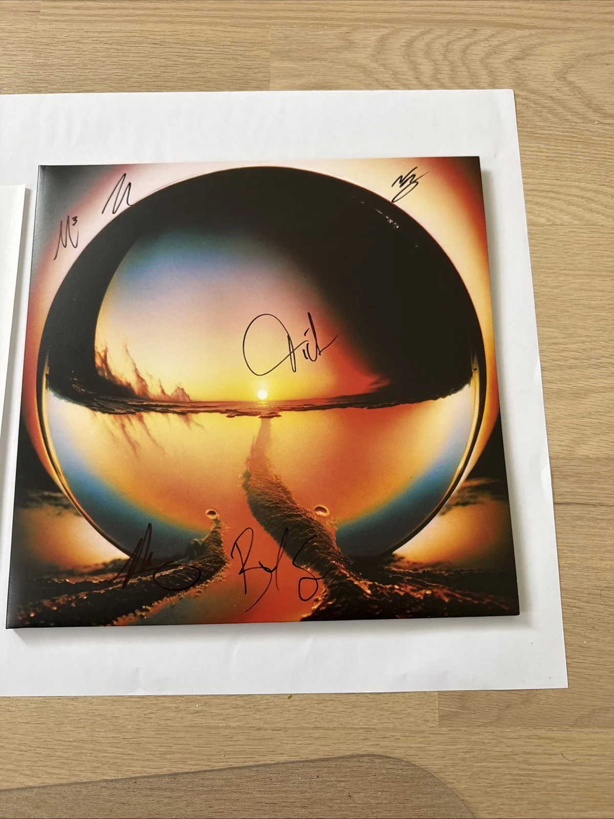 Cage The Elephant Signed Neon Pill Vinyl Beckett LOA, image 2
