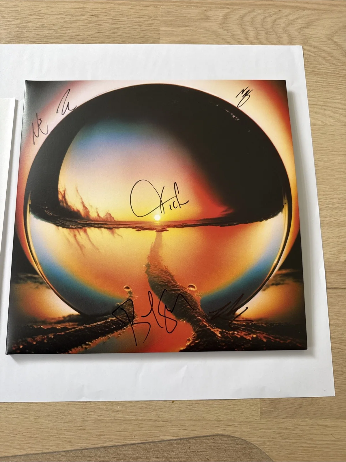 Cage The Elephant Signed Neon Pill Vinyl Beckett LOA, image 2
