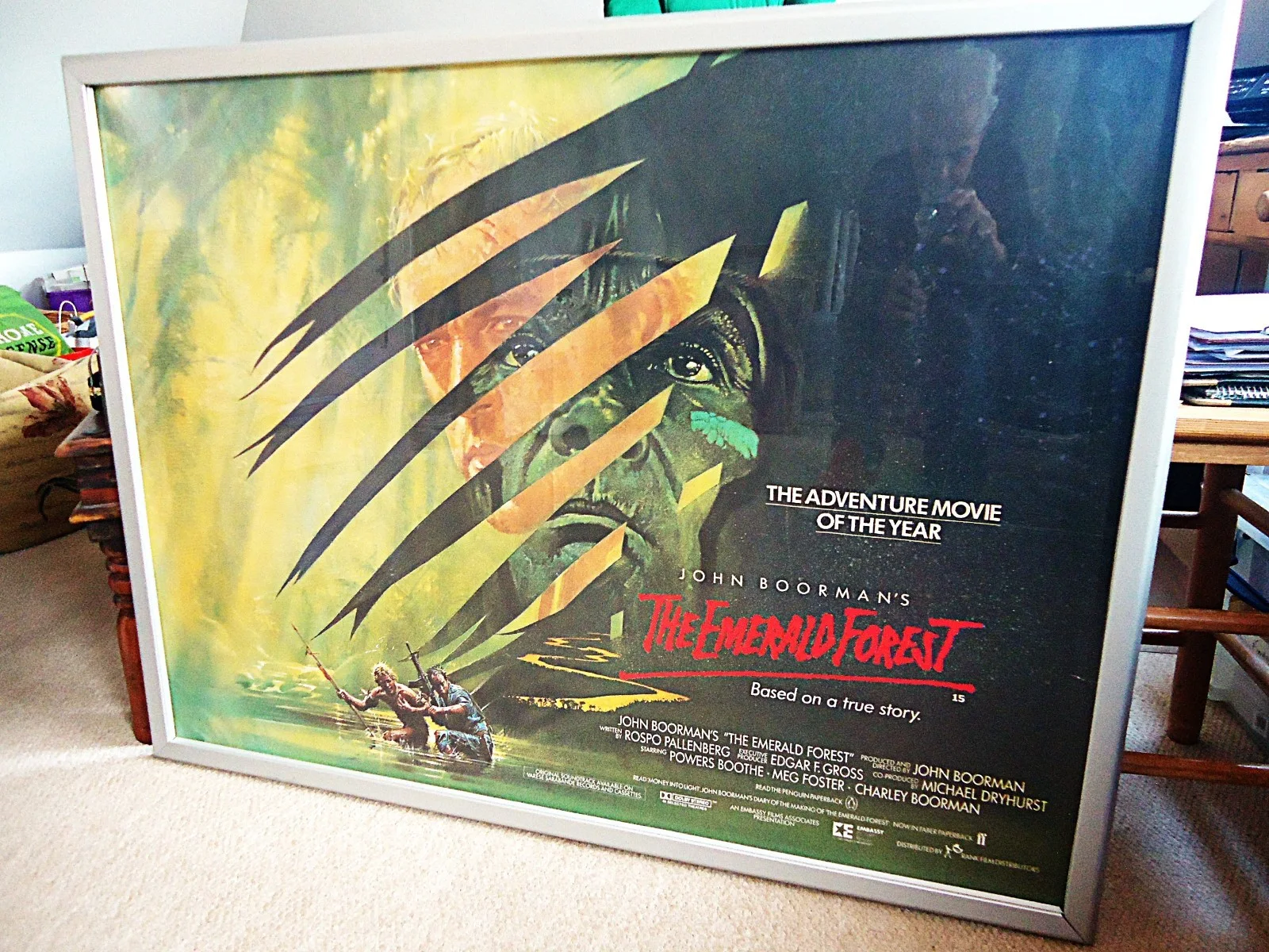 THE EMERALD FOREST UK QUAD MOVIE POSTER 1985 ORIGINAL JOHN BOORMAN FILM POSTER, изображение 2