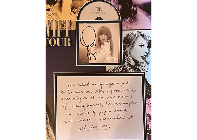 Taylor Swift Signed CD 3D LED Framed Display 25.5x26 JSA, image 2