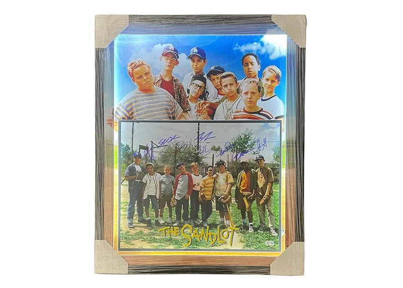 The Sandlot Movie Cast Signed 8 31x25 3D LED Light Frame Photo Beckett, image 3
