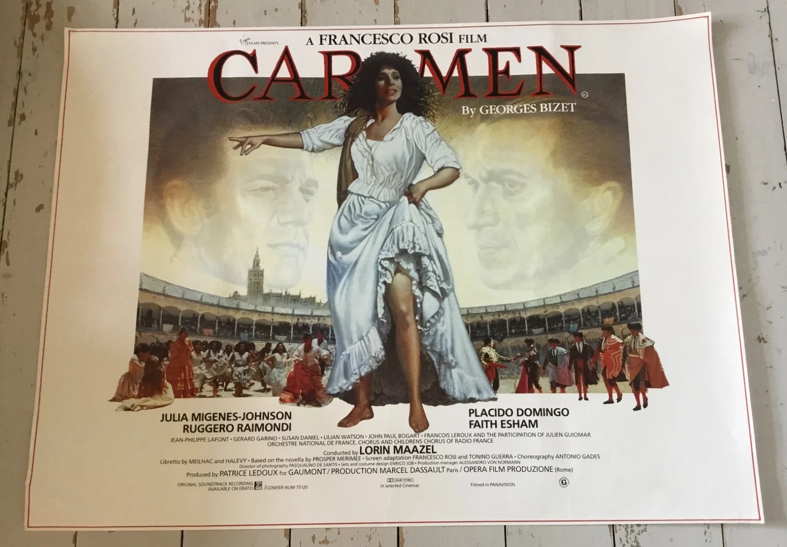 CARMEN 1984 Original Movie Quad Poster 40” x 30”, image 2