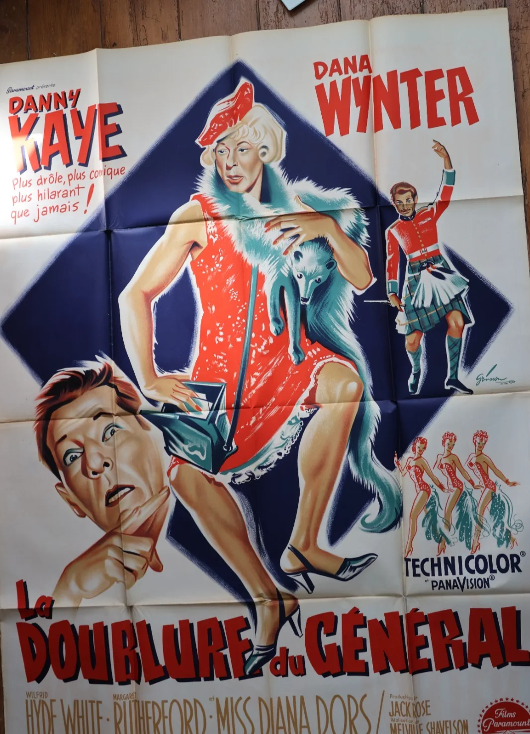 On the Job Original French 1 Panel Poster 1961 Diana Dors, Margaret Rutherford, изображение 2