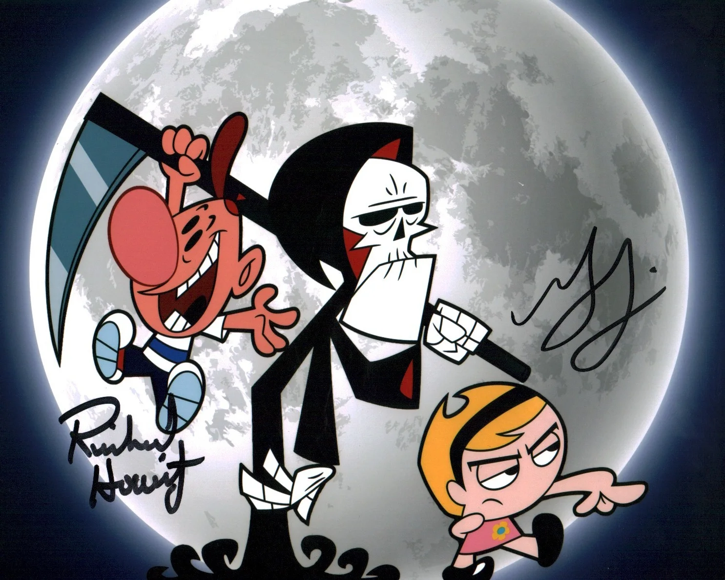 Richard Horvitz, Grey DeLisle — The Grim Adventures of Billy & Mandy 8x10 Signed Photo Horvitz +1 JSA Cert Auto