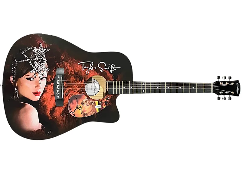 Taylor Swift Signed Life Of A Showgirl Acoustic Guitar (JSA), изображение 3
