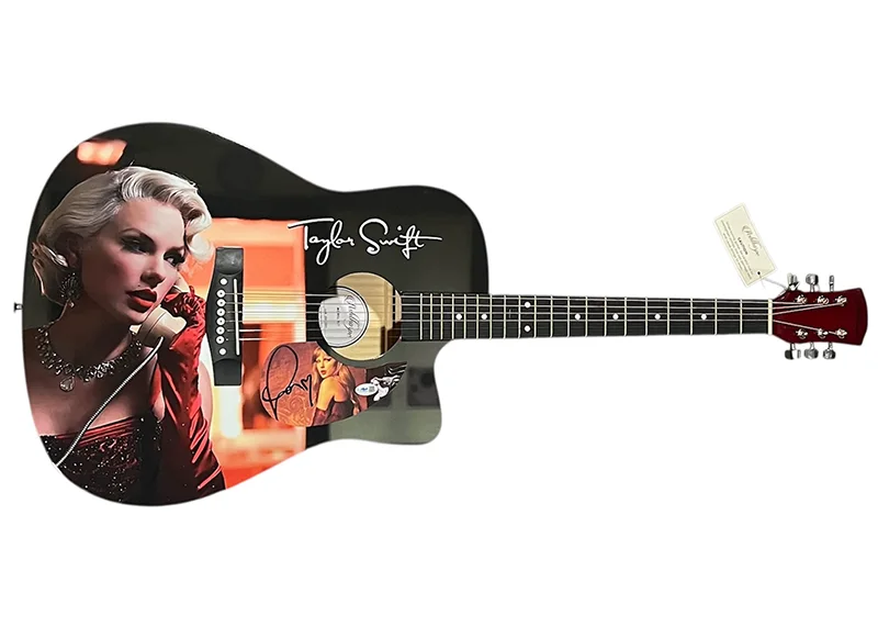 Taylor Swift Signed Life Of A Showgirl Acoustic Guitar (JSA), изображение 3