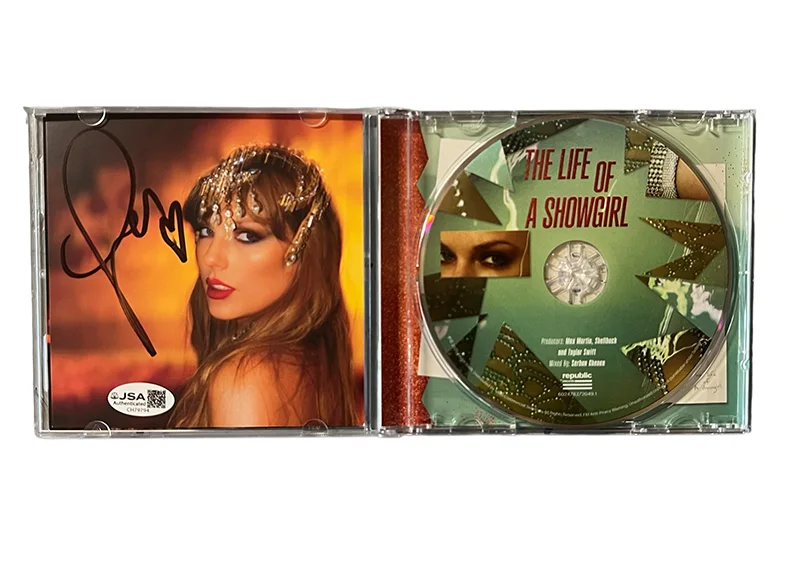 Taylor Swift Signed The Life of a Showgirl CD Insert Photo JSA, image 2