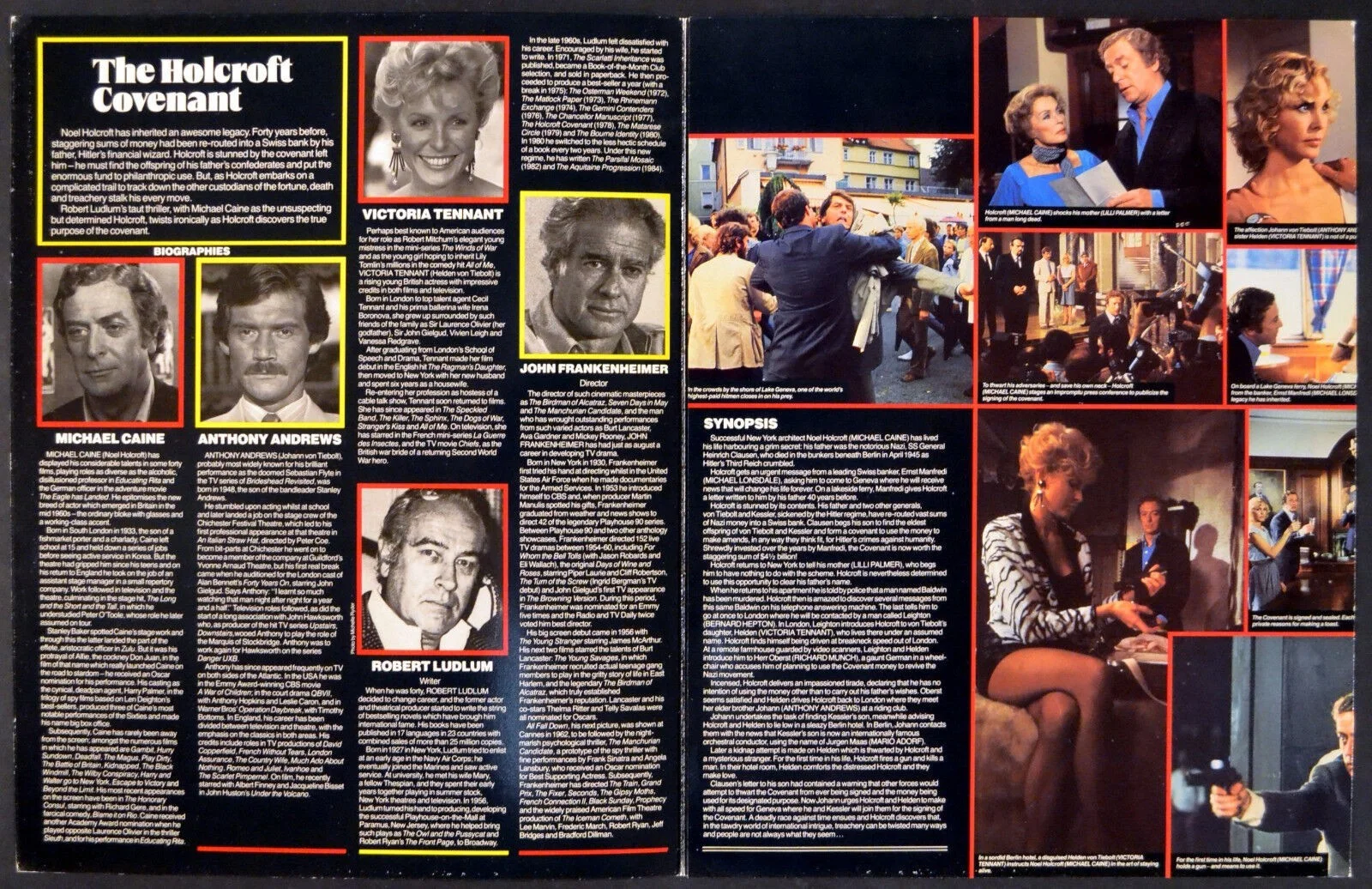 HOLCROFT COVENANT 1985 Michael Caine, Anthony Andrews Victoria Tennant PRESSBOOK, изображение 2