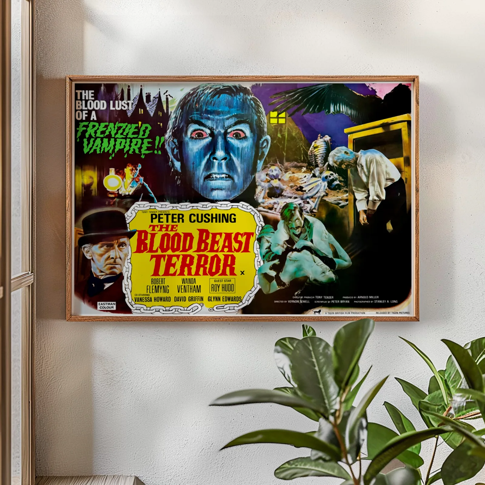 The Blood Beast Terror - 1968 Horror Drama Restored 30" x 40" UK Quad Poster, изображение 2