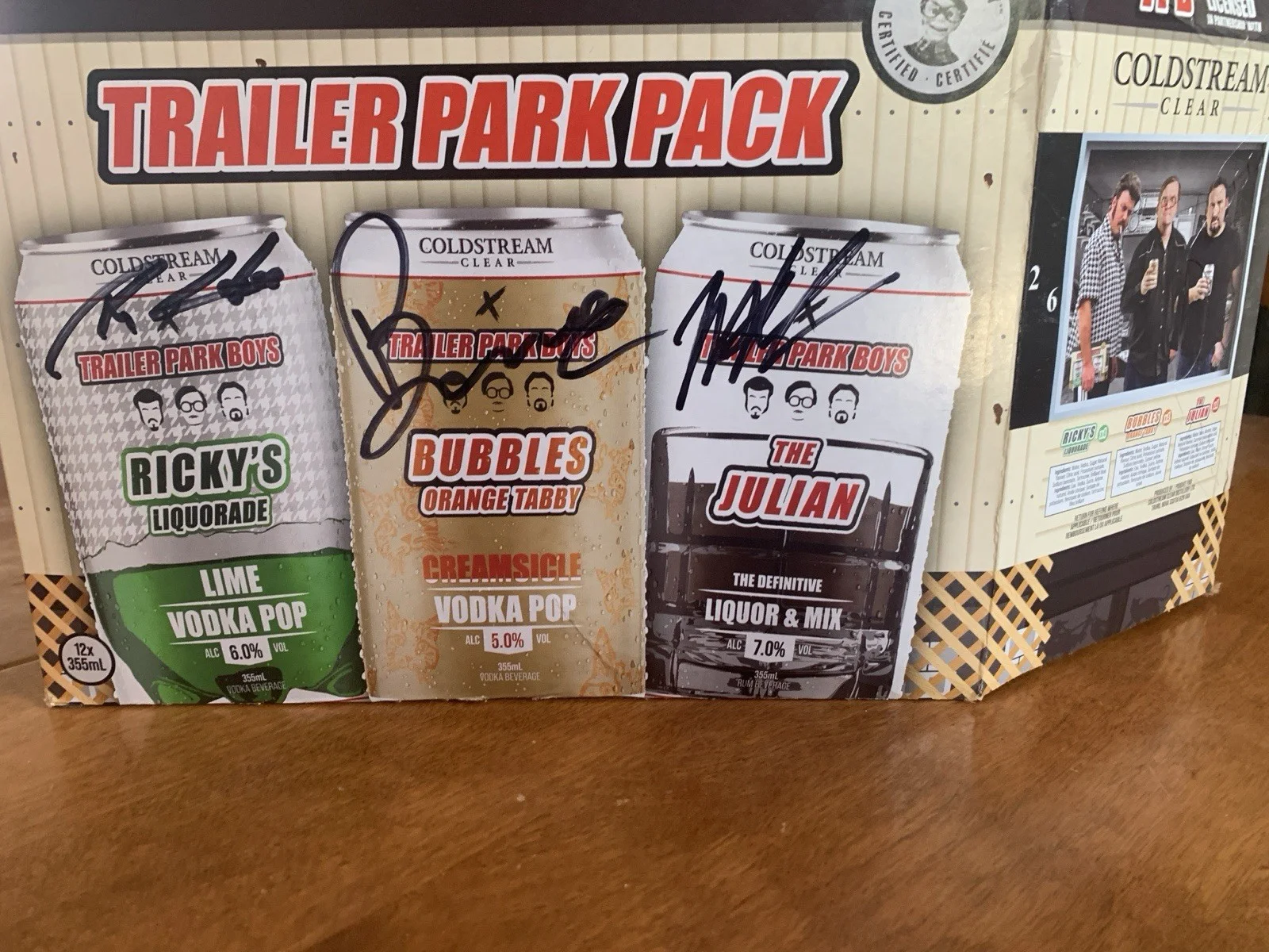 Ricky, Bubbles, Julian — Trailer Park Boys Signed Autographed Ricky Bubbles Julian Coldstone., image 4