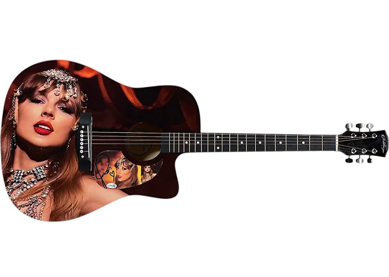 Taylor Swift Signed Life Of A Showgirl Acoustic Guitar JSA, изображение 2