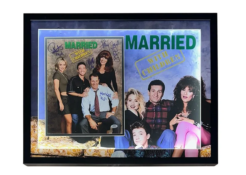 Married With Children Cast Signed 28x22 Framed Photo PSA COA Ed O'Neill +3, image 2