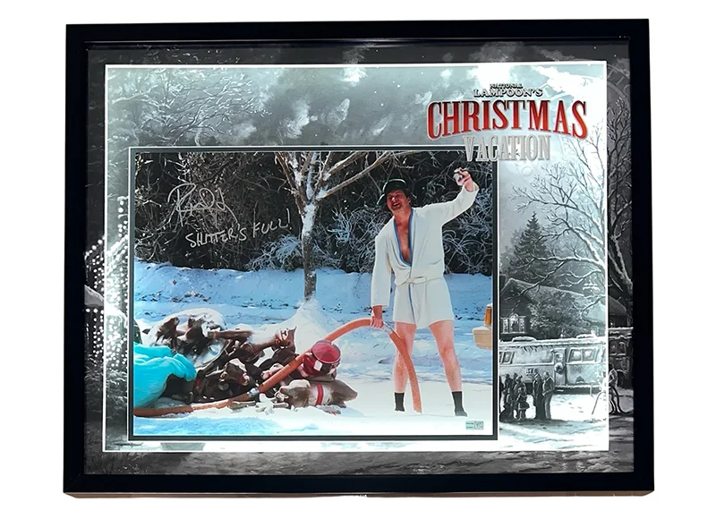 Randy Quaid Signed Christmas Vacation 31.5x24.5 LED Frame Photo Tristar, image 2