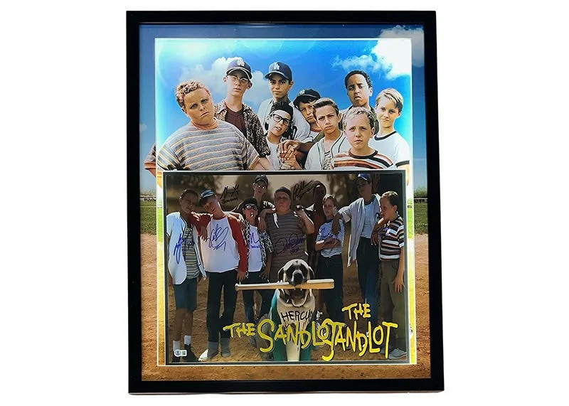 The Sandlot Cast Signed 8 Actors 31x25 3D LED Framed Photo Beckett, изображение 2