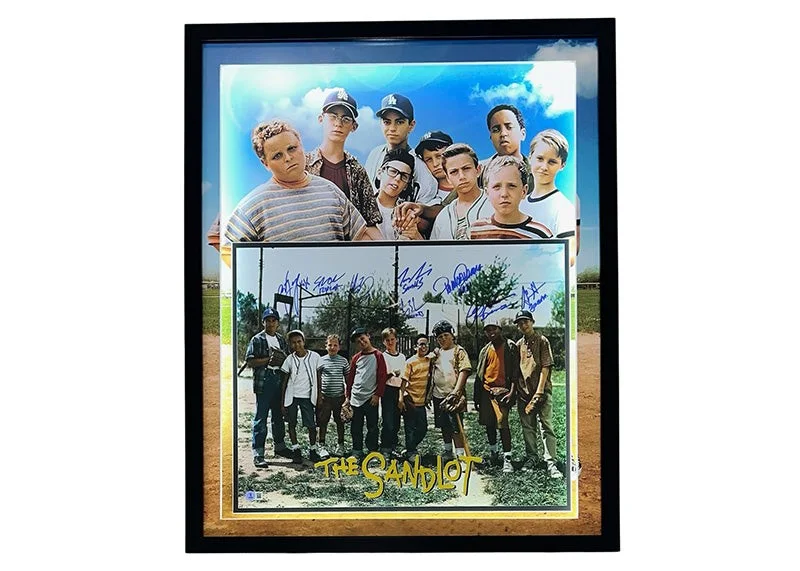 The Sandlot Cast Signed 8 Actors 31x25 3D LED Framed Photo Beckett, изображение 2
