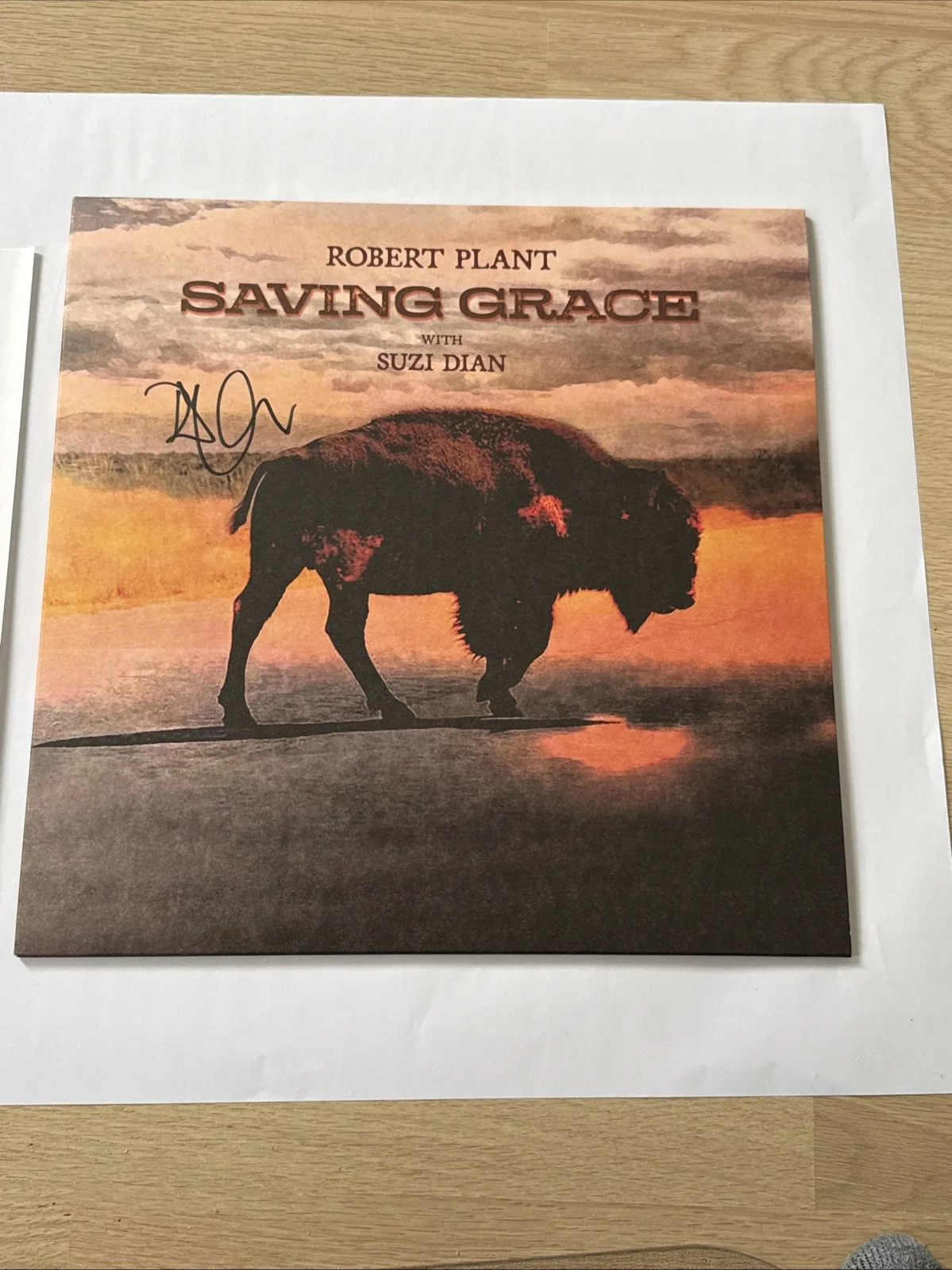 Robert Plant Signed Saving Grace Vinyl Beckett LOA, image 2