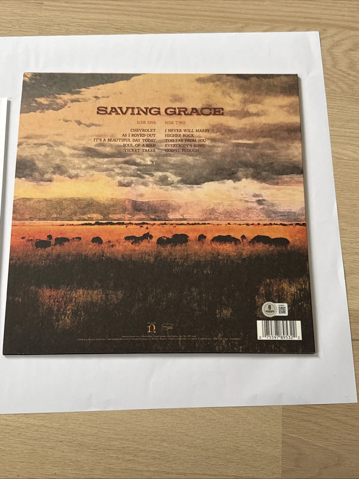 Robert Plant Signed Saving Grace Vinyl Beckett LOA, image 4