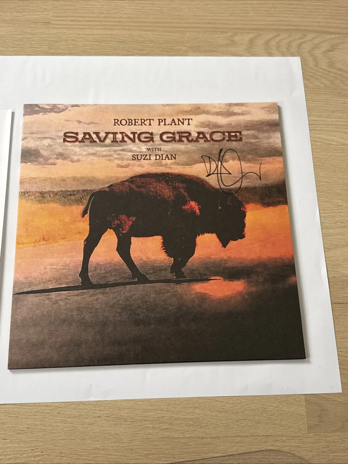 Robert Plant Signed Saving Grace Vinyl Beckett LOA, image 2