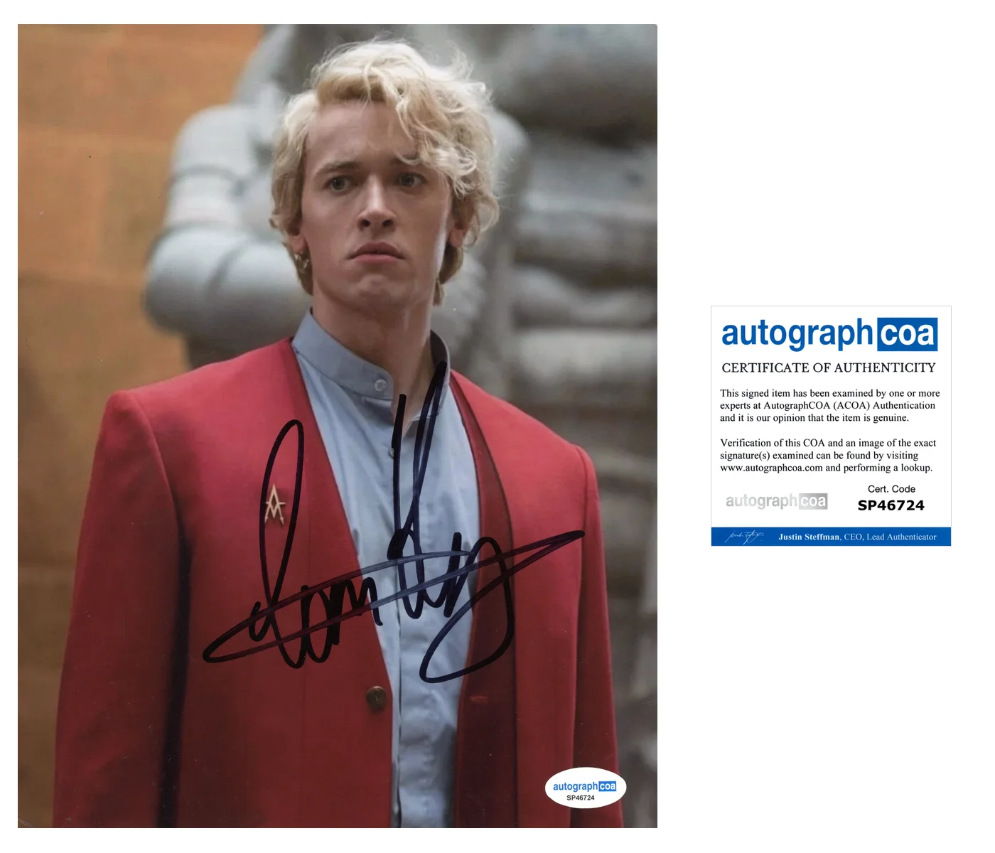 Tom Blyth Hunger GamesAutographed Signed 8x10 Photo ACOA, изображение 2