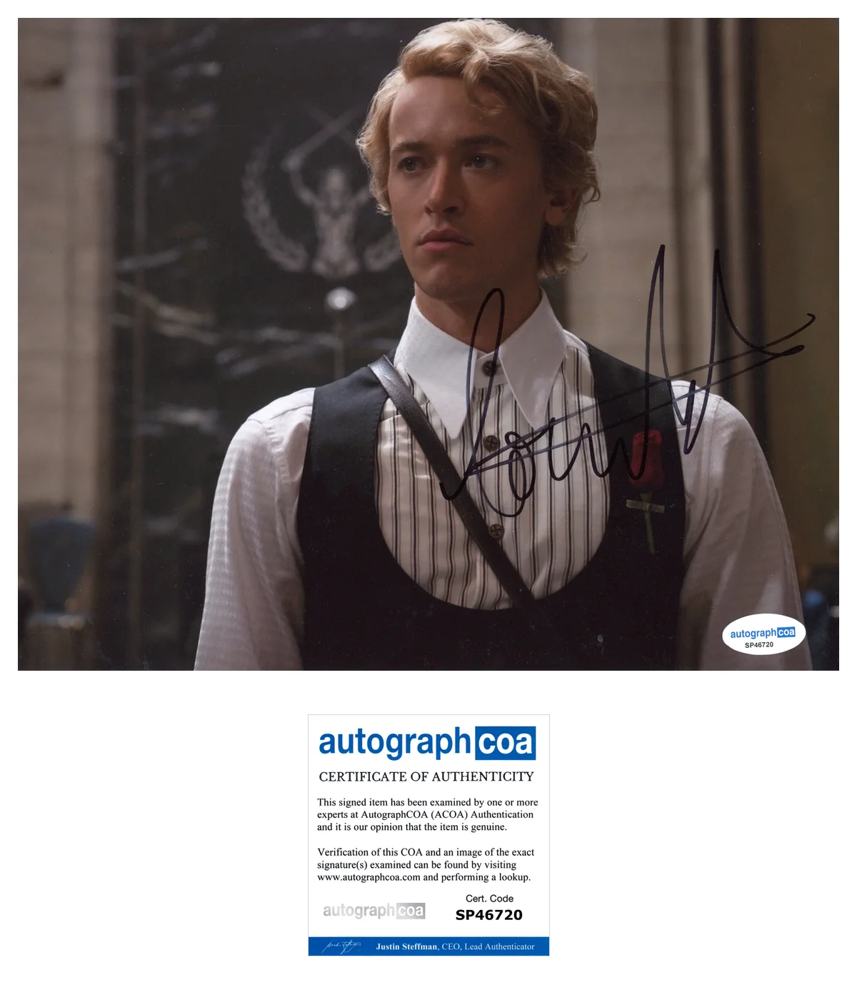 Tom Blyth Hunger GamesAutographed Signed 8x10 Photo ACOA, изображение 2