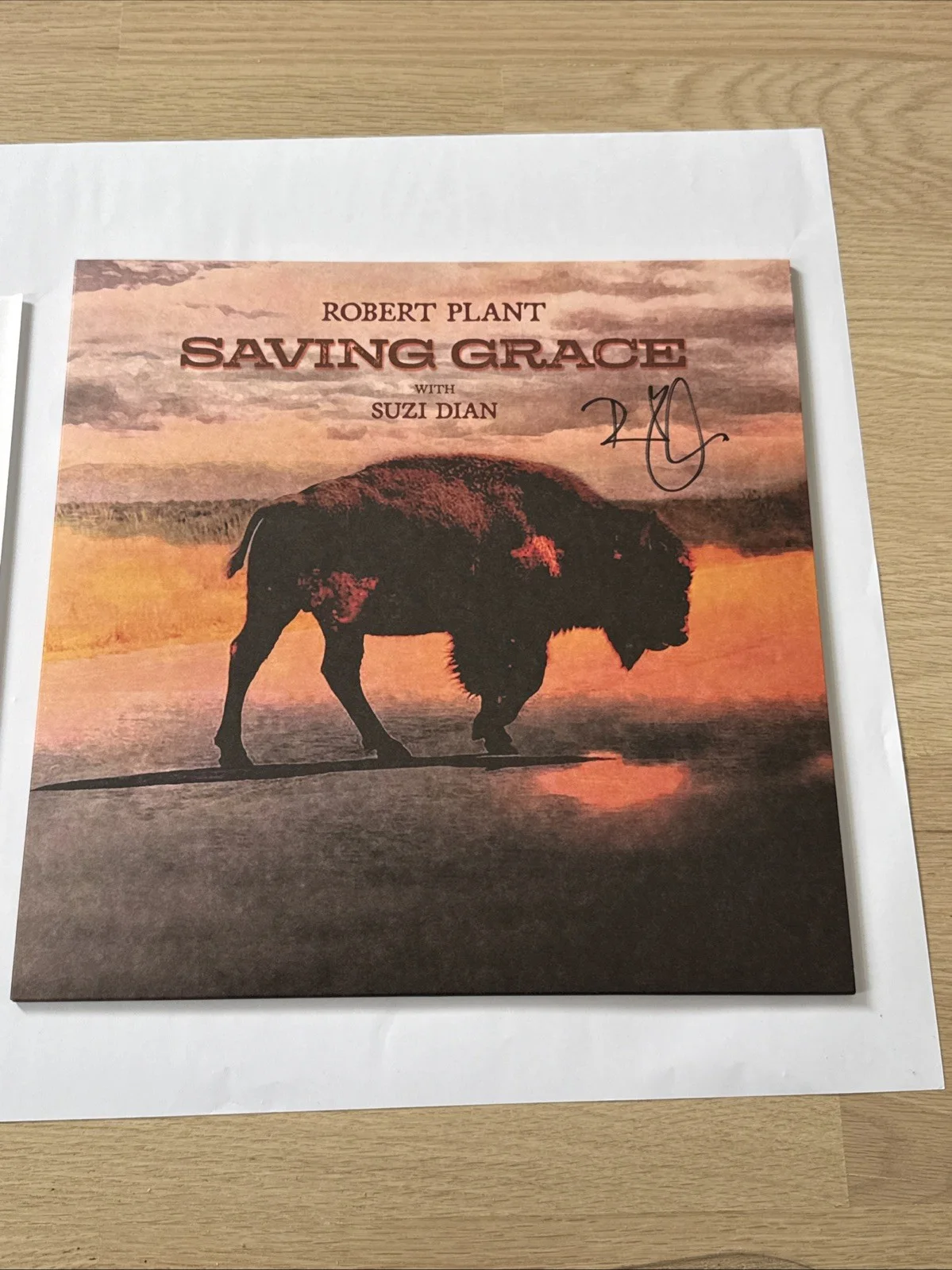 Robert Plant Signed Saving Grace Vinyl Beckett LOA, image 2
