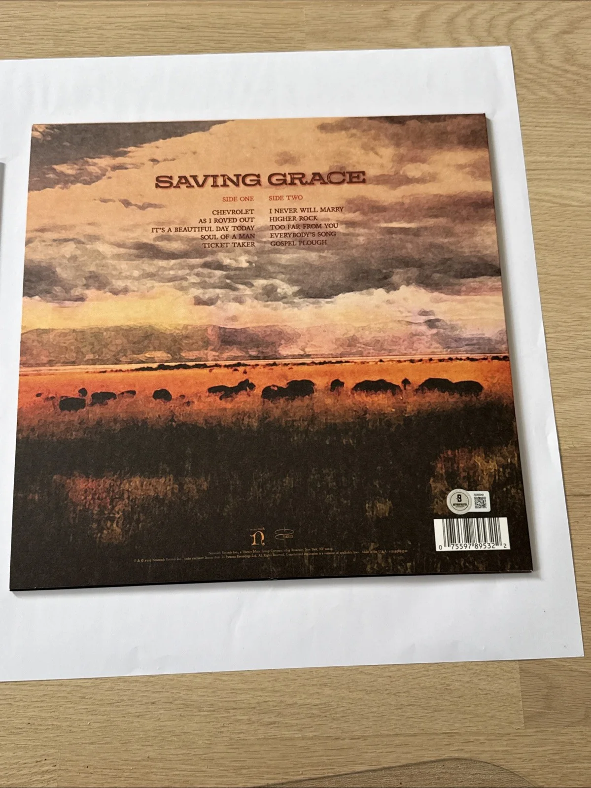 Robert Plant Signed Saving Grace Vinyl Beckett LOA, image 5