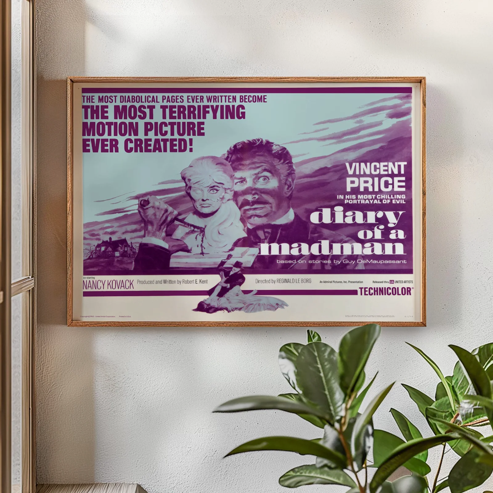Diary Of A Madman - 1963 Horror / Suspense Restored 30" x 40" UK Quad Poster, изображение 2