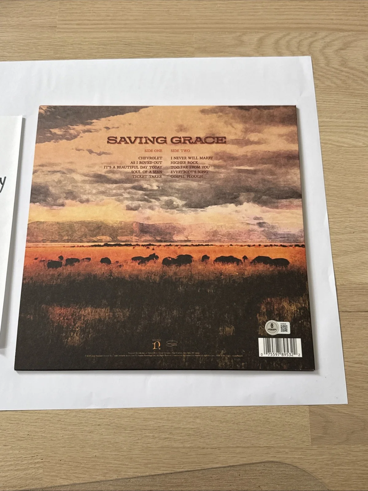 Robert Plant Signed Saving Grace Vinyl Beckett LOA, image 4