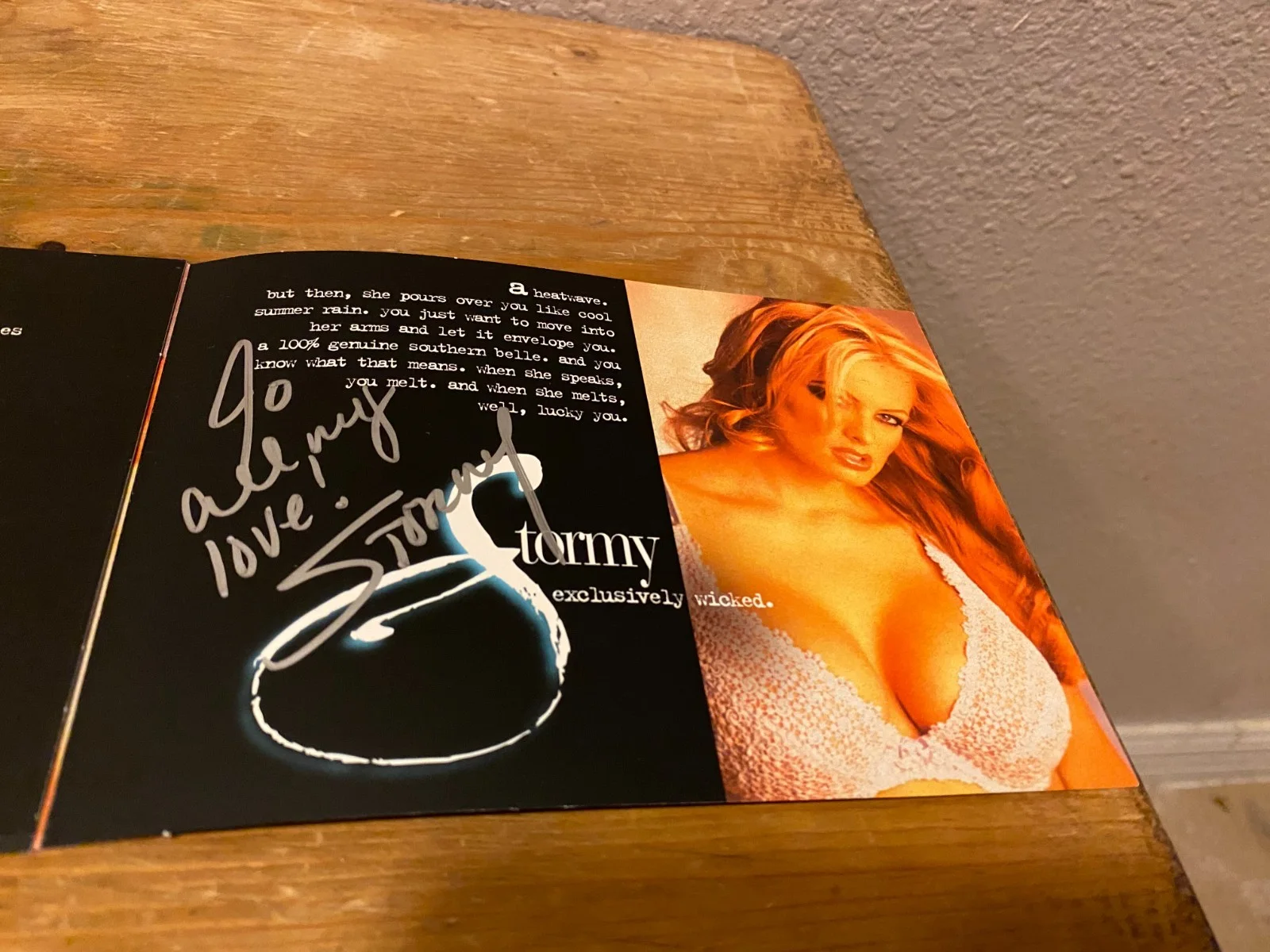 Stormy Daniels — STORMY DANIELS Signed Wicked Pictures Promo from 2003 AVN Convention