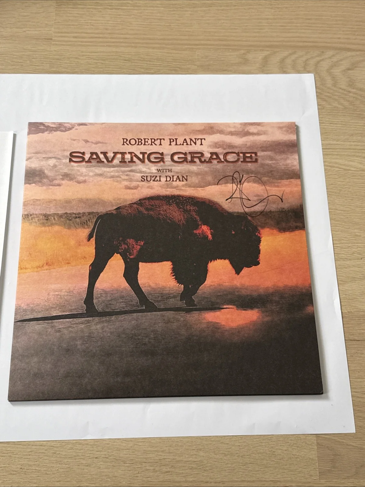 Robert Plant Signed Saving Grace Vinyl Beckett LOA, image 2