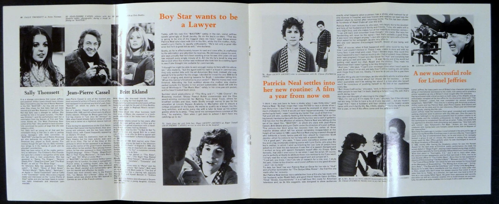 BAXTER! 1972 Patricia Neal, Jean-Pierre Cassel, Britt Ekland UK PRESSBOOK, изображение 3