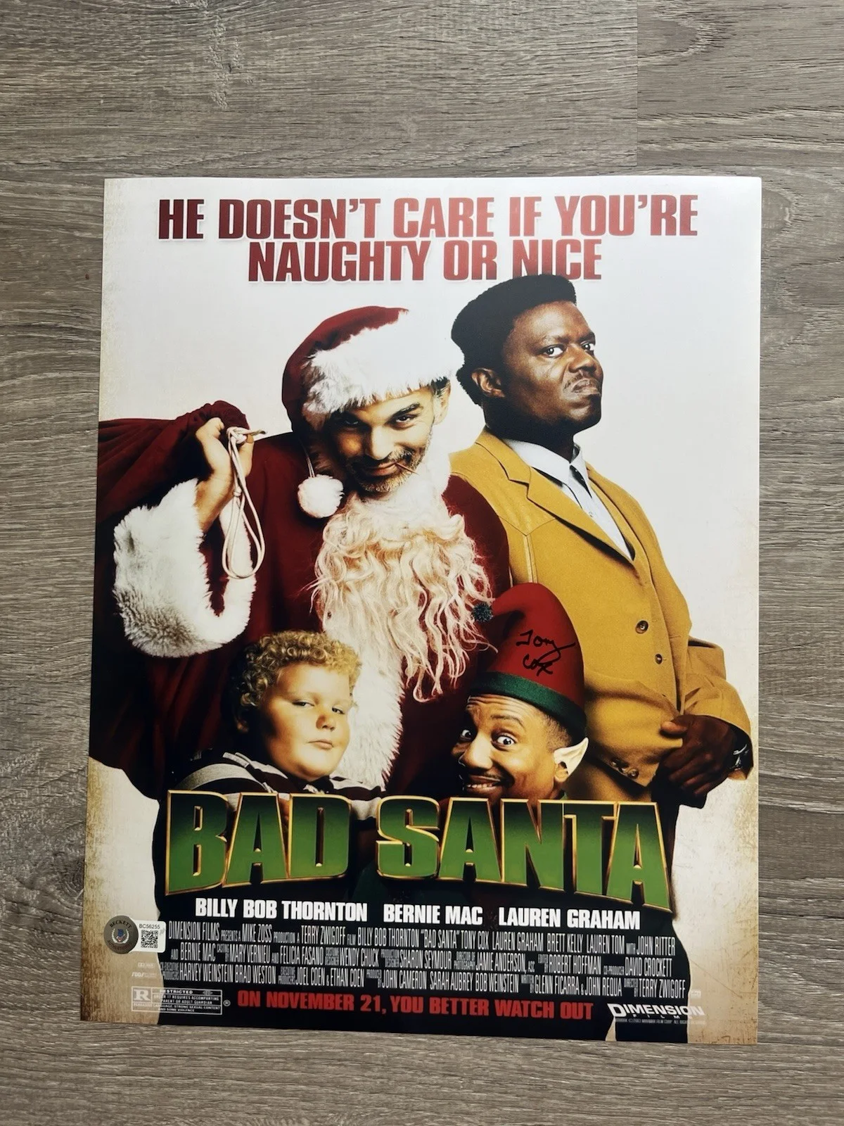 Tony Cox — Tony Cox Signed Bad Santa 11x14 Photo Beckett COA Marcus Autograph, image 2