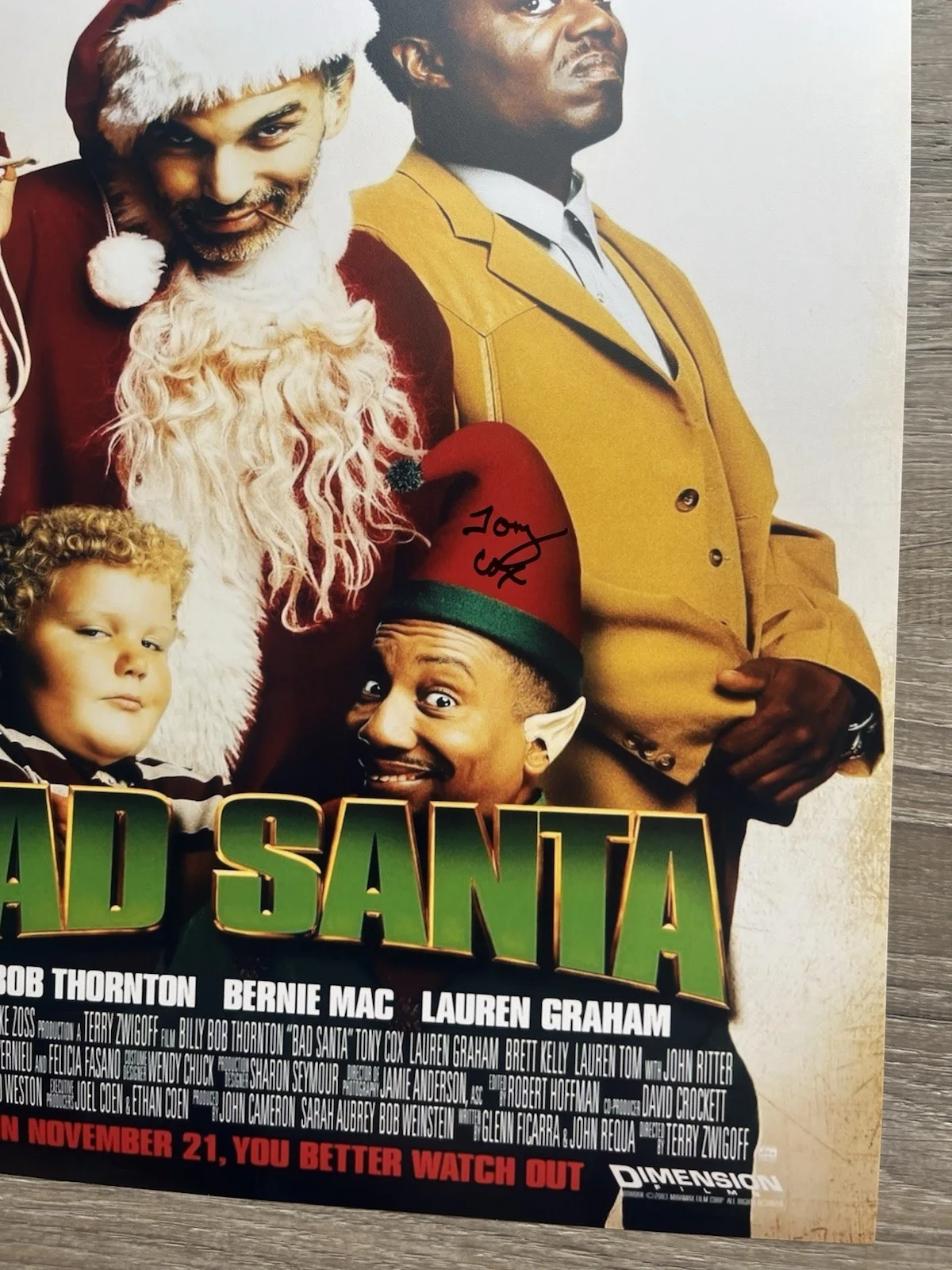 Tony Cox — Tony Cox Signed Bad Santa 11x14 Photo Beckett COA Marcus Autograph, image 3
