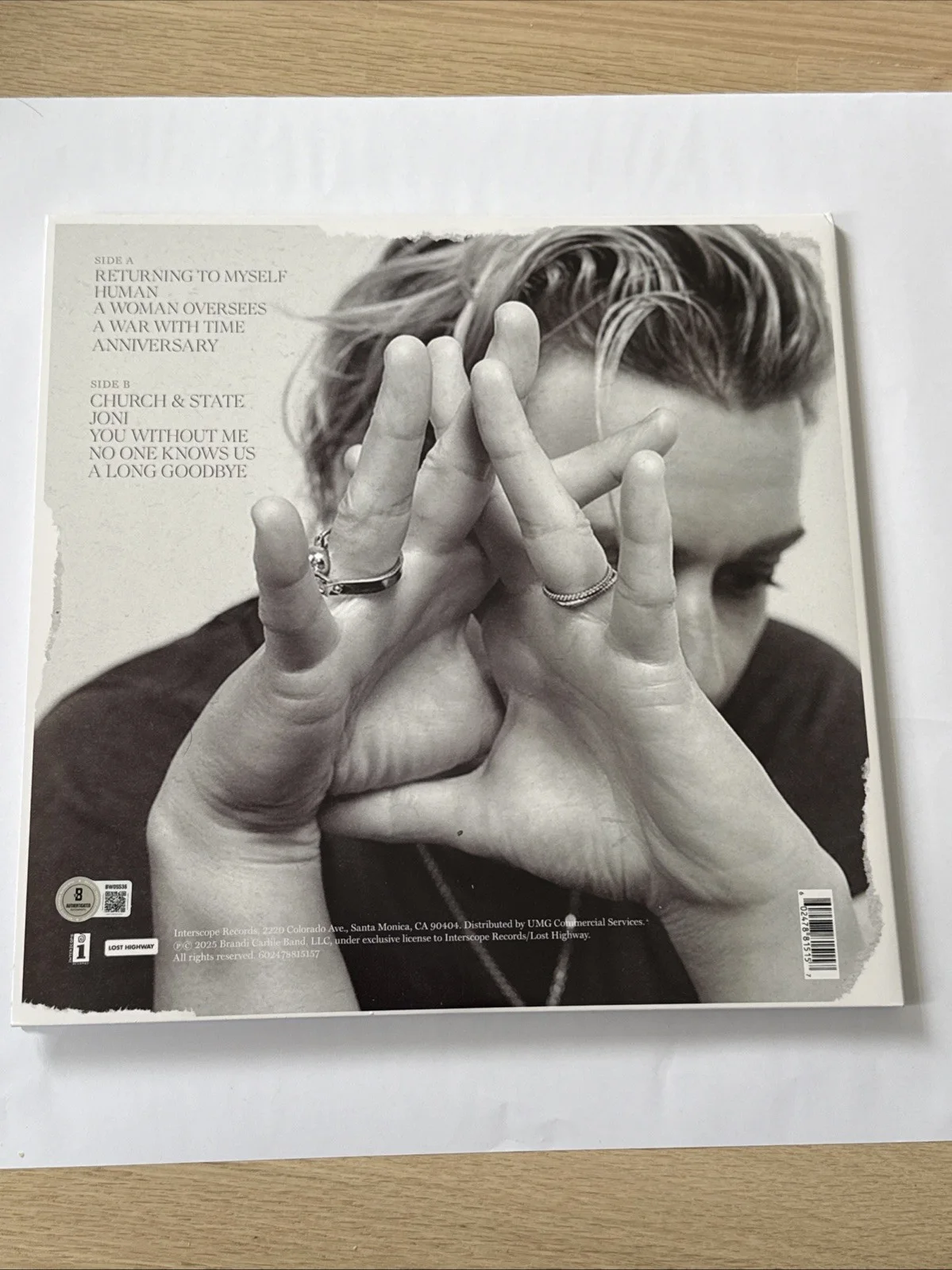 Brandi Carlile Signed Returning To Myself Vinyl Beckett COA, изображение 2