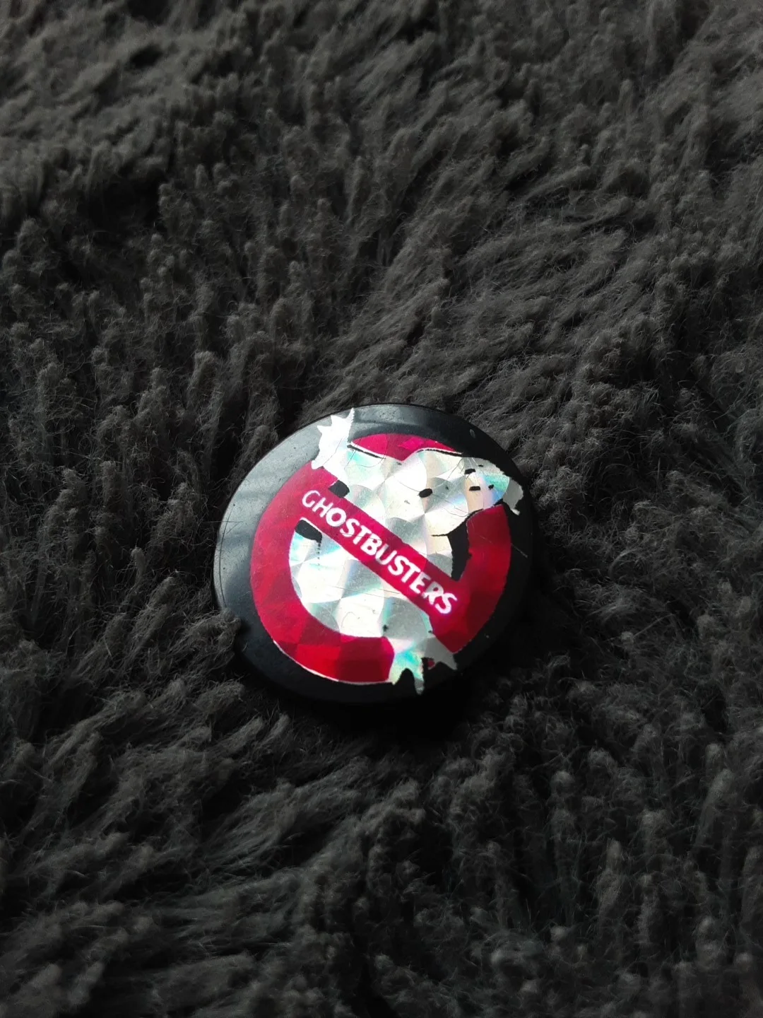 VINTAGE IRIDESCENT 25MM GHOSTBUSTERS BUTTON BADGE RARE!!, image 3