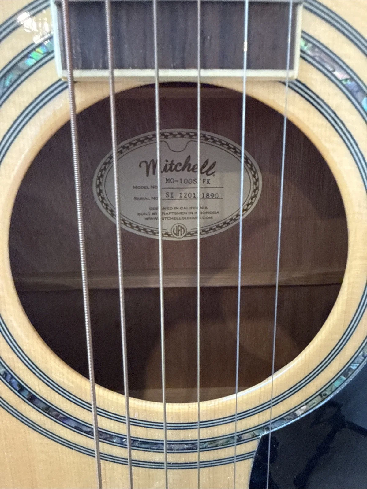 Riley Green Signed Mitchell Guitar Beckett BAS COA, image 3