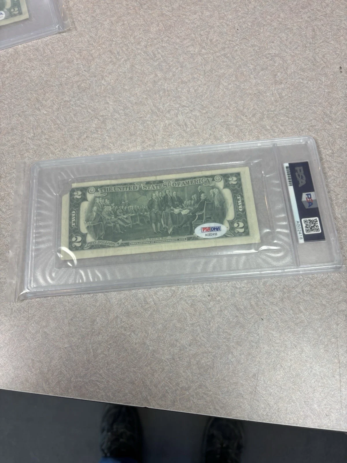 KISS AUTOGRAPH LOT PSA CURRENCY AUTO SIMMONS STANLEY CRISS FREHLEY 2 DOLLAR BILL, изображение 5