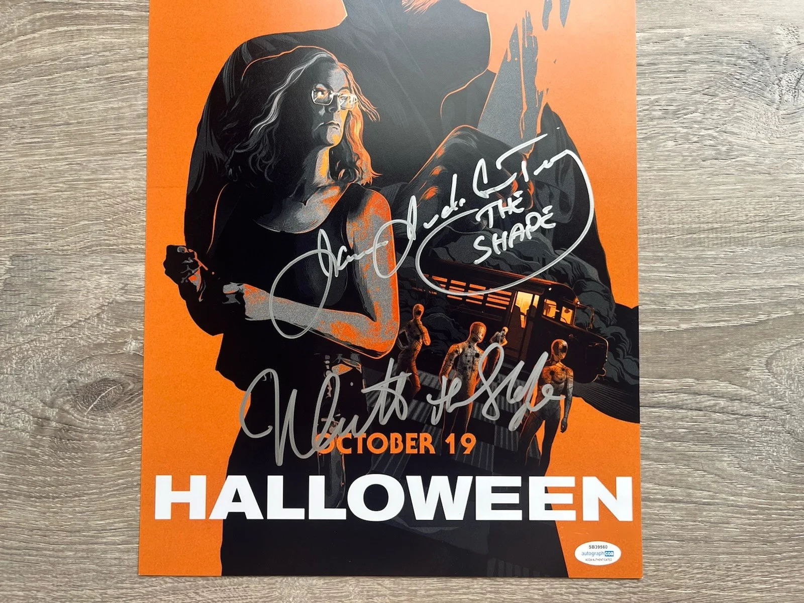 Nick Castle James Jude Courtney Signed Michael Myers 11x17 Photo ACOA Halloween, изображение 3