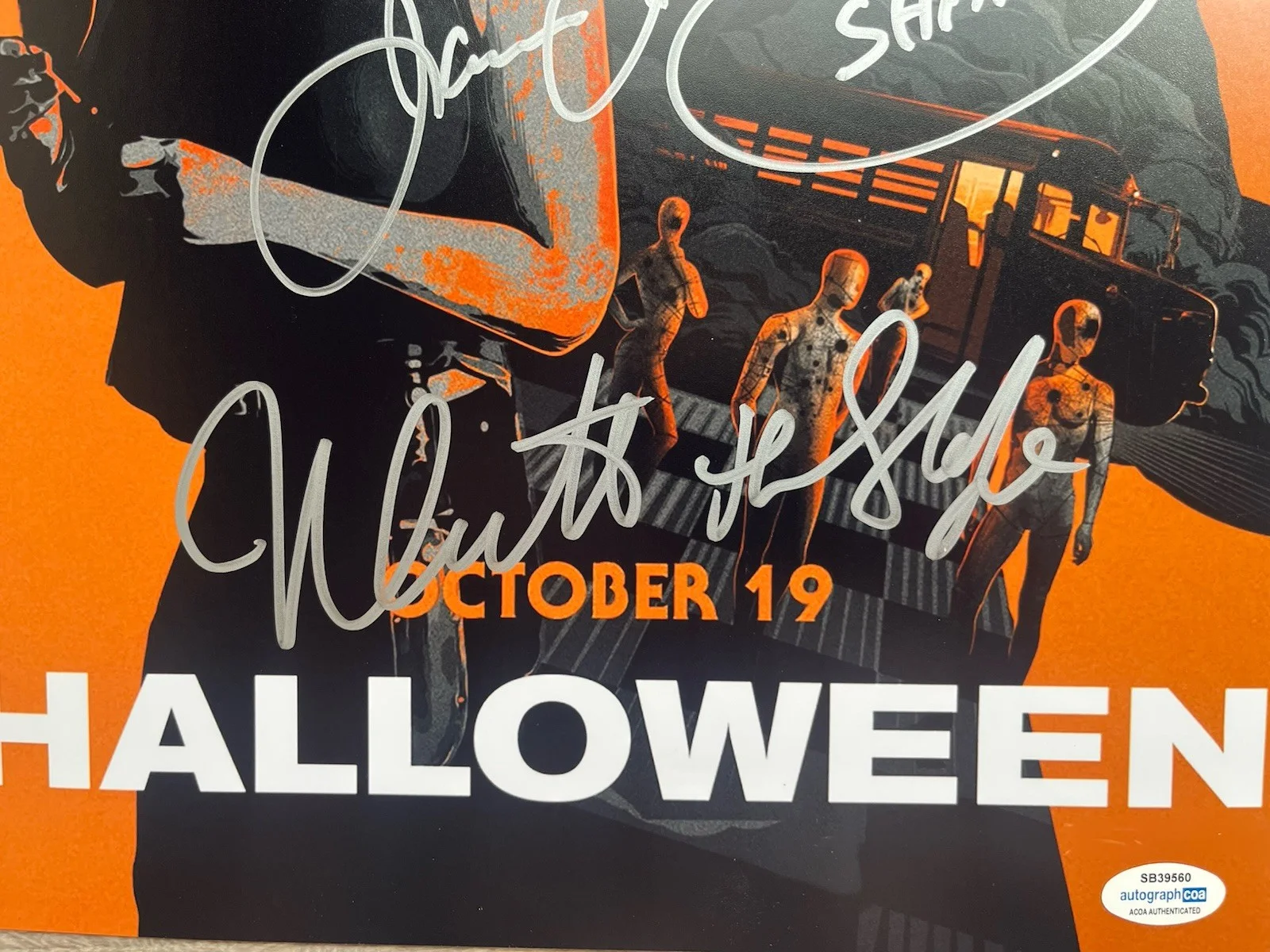 Nick Castle James Jude Courtney Signed Michael Myers 11x17 Photo ACOA Halloween, изображение 5