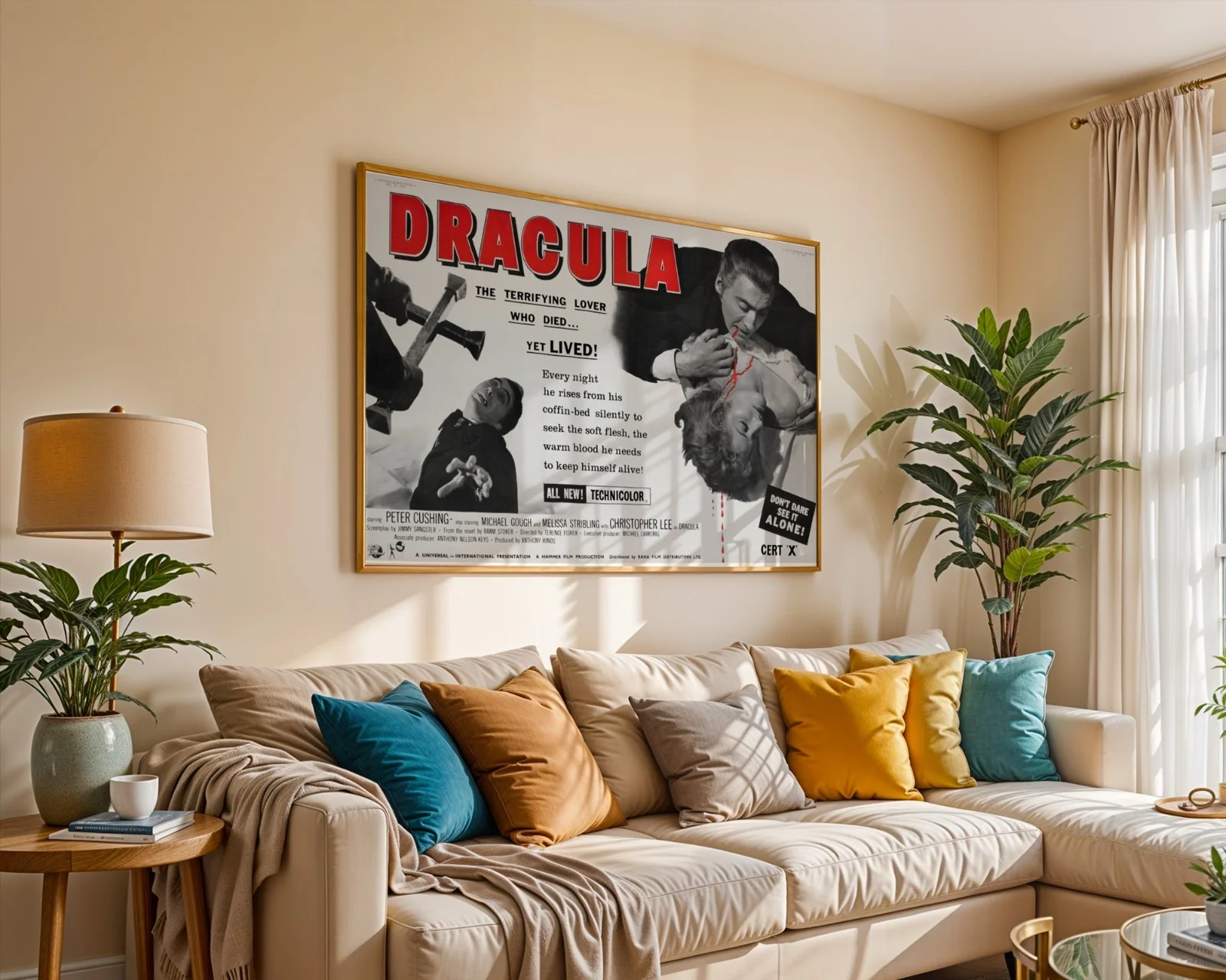 Dracula - 1958 Hammer Horror Vampire Film Restored Trade Advert Film Poster, image 5