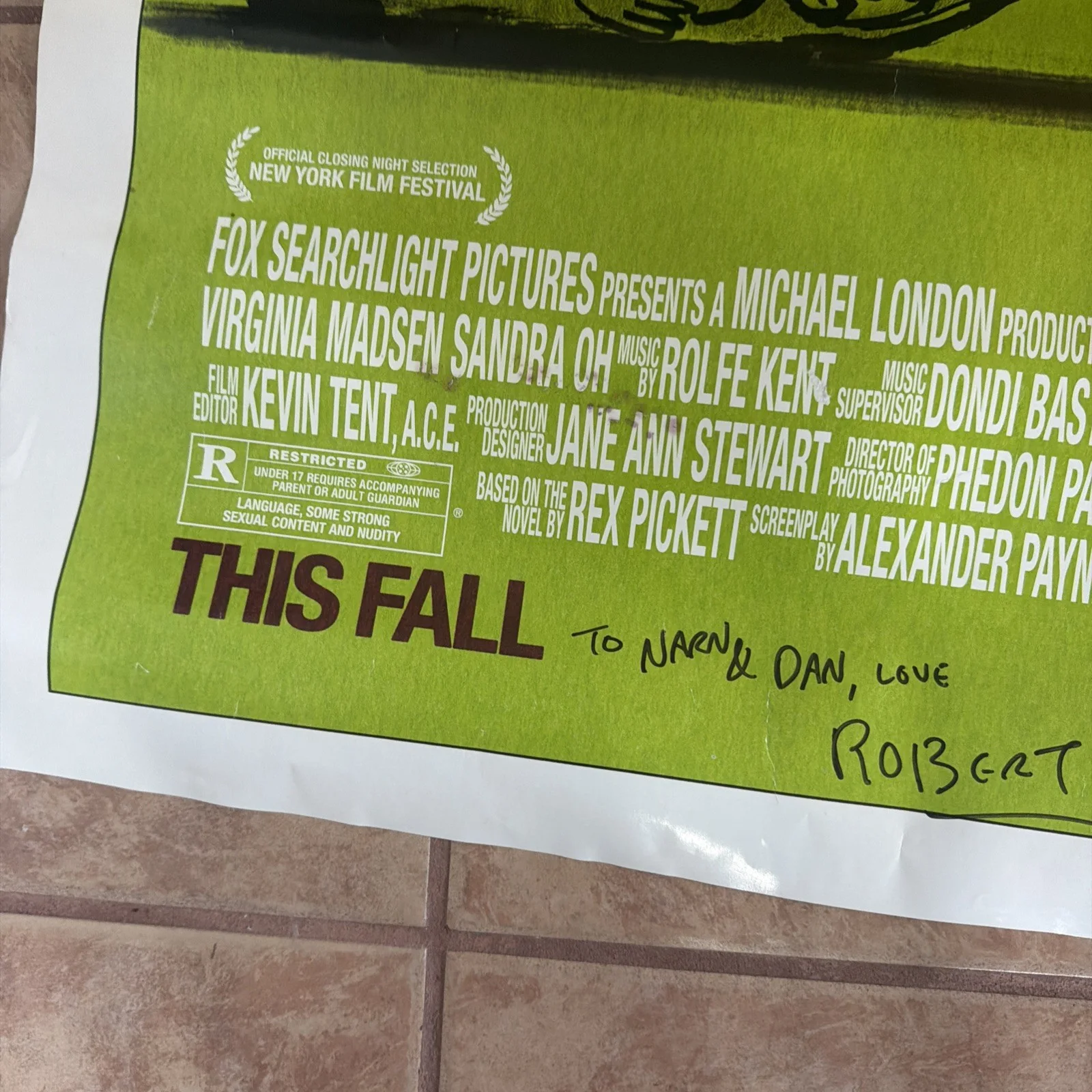 Sideways Poster Signed By Robert Neubecker, Illustrater, image 4