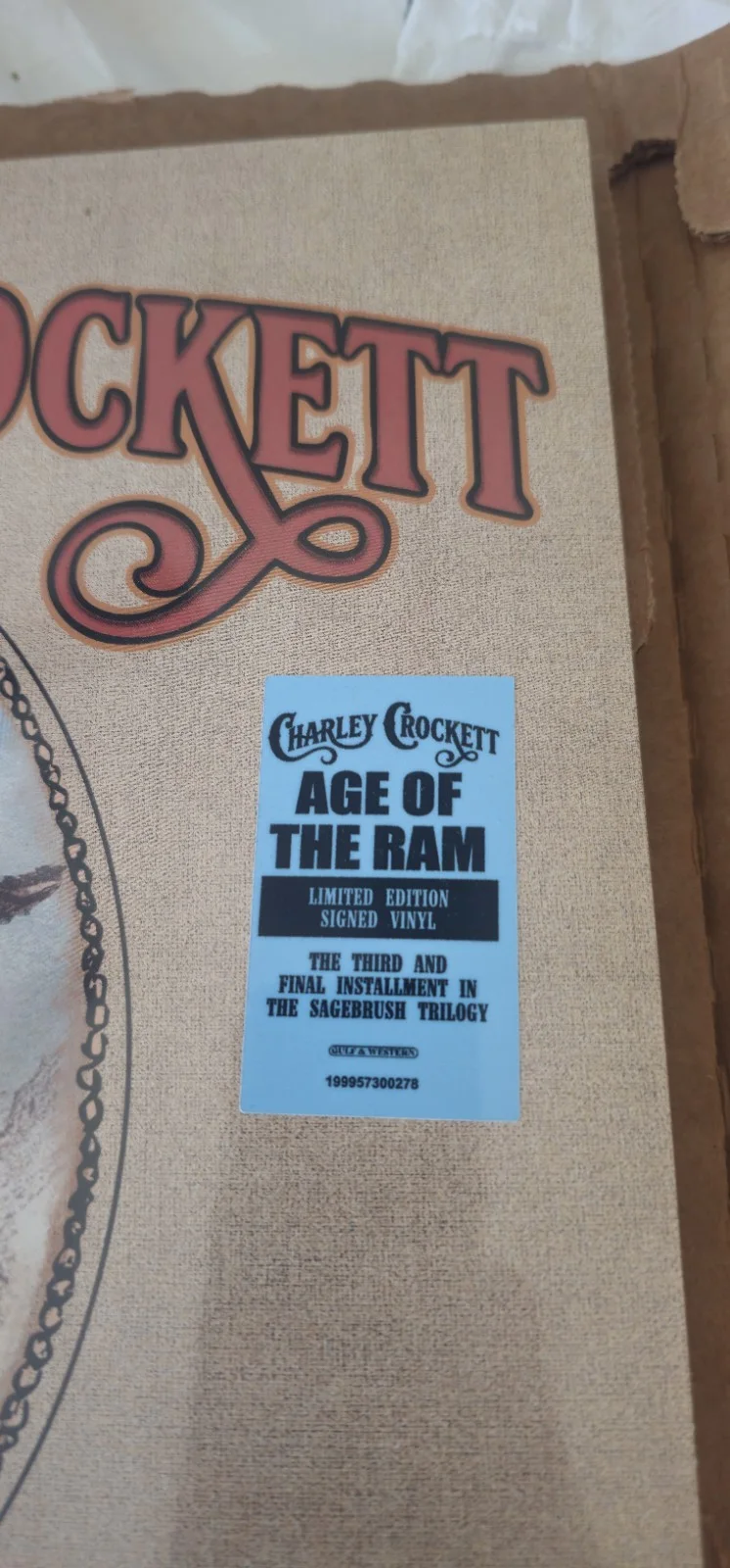 Age of The Ram by Charley Crockett Vinyl Record Signed/Autographed, изображение 2